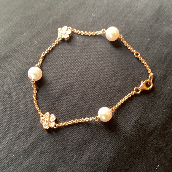 Mikimoto 18k gold pearl and Diamond bracelet - Picture 2 of 4
